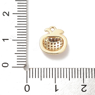 Brass Micro Pave Cubic Zirconia Charms KK-D427-05C-G-1