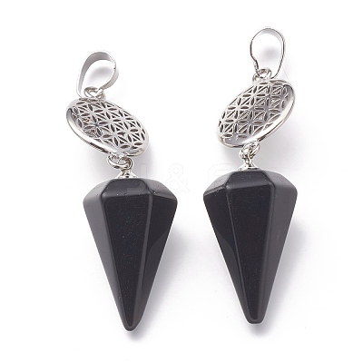 Obsidian Pendants G-O194-15-1