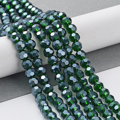 Electroplate Glass Bead Strands EGLA-R015-6mm-17-1