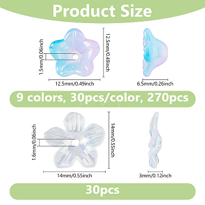 Acrylic Bead Caps OACR-DC0001-29A-1