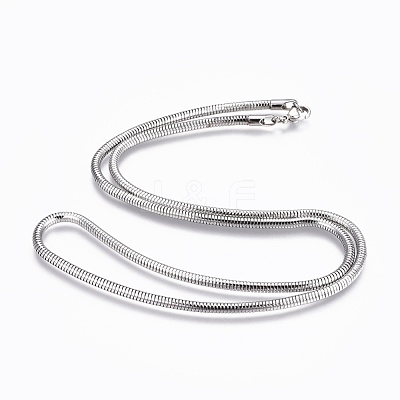 Non-Tarnish 304 Stainless Steel Snake Chain Necklaces NJEW-F248-01C-P-1