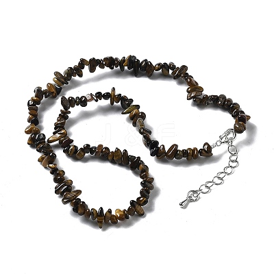 Natural Supper 7 Rutilated Quartz Chip Beaded Necklaces for Men Women NJEW-G159-01X-1