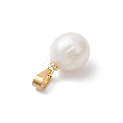 Natural Baroque Pearl Keshi Pearl Pendants PALLOY-JF04827-1