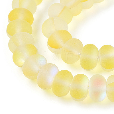 Frosted Transparent Glass Beads Strands FGLA-M002-01H-1