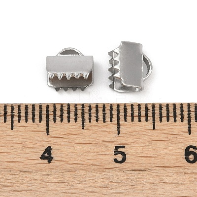 304 Stainless Steel Ribbon Crimp Ends STAS-E471-05H-P-1