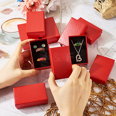 Rectangle Cardboard Paper Jewelry Box LS-CON-TAC0015-01D-1