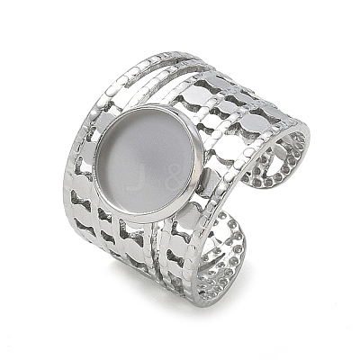 304 Stainless Steel Cuff Ring Components SA-CBA37BC-15B-P-1