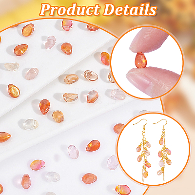 140Pcs 7 Style Transparent Spray Painted Glass Charms GLAA-GA0001-86-1