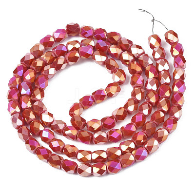 Electroplate Glass Beads Strands EGLA-N002-13-A15-1