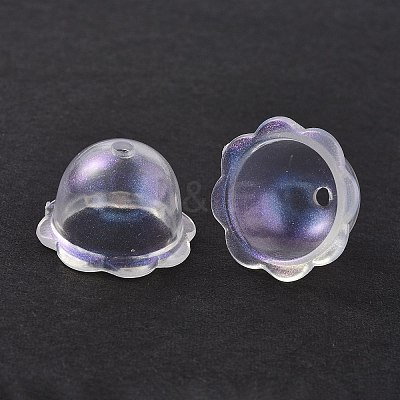 Transparent Acrylic Bead Caps X-OACR-P007-46-1