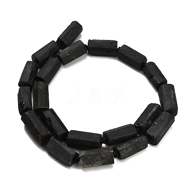 Natural Black Tourmaline Beads Strands G-F716-01-B02-1