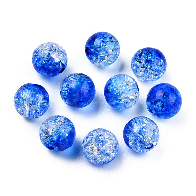 Transparent Crackle Acrylic Beads CACR-N002-21B-1