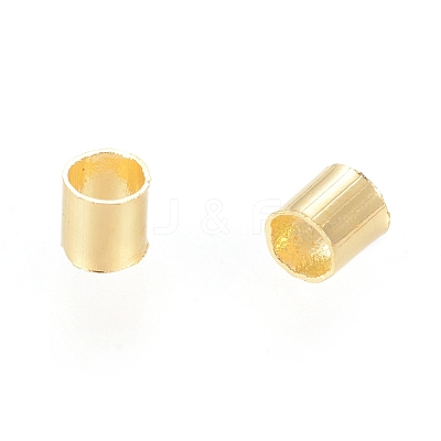 Cadmium Free & Nickel Free & Lead Free Brass Crimp Beads X-E003-G-NF-1