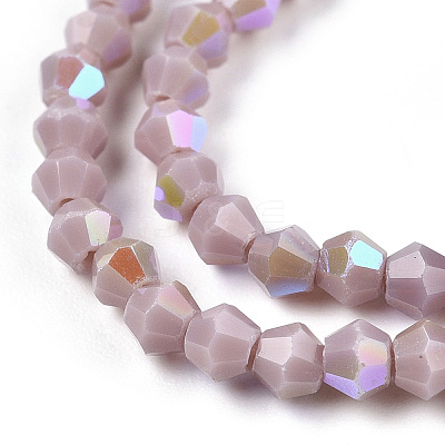 Opaque Solid Color Electroplate Glass Beads Strands LS-EGLA-A039-P2mm-L13-1