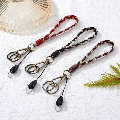 3Pcs Boho Macrame Wristlet Keychain Keying KEYC-SW00004-08-1