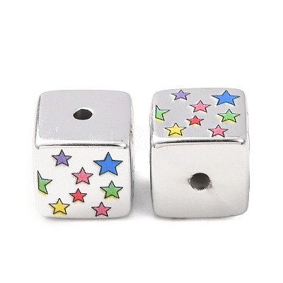 Printed Plating Acrylic Beads AC-CBA655C-17G-1