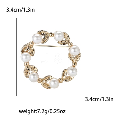 Alloy and Clear Glass Rhinestone Ring Brooch PW-WG6082F-01-1