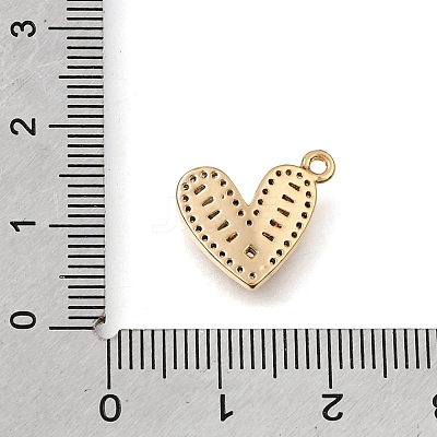 Valentine's Day Brass Micro Pave Clear Cubic Zirconia Pendants CU-K001-09G-1