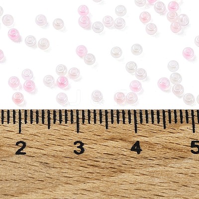 12/0 Grade A Round Two Tone Glass Seed Beads SEED-XCP0001-17-1