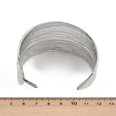 304 Stainless Steel Cuff Bangles for Women BJEW-P362-03P-1