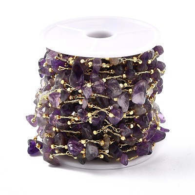Handmade Beaded Chain CHC-D027-01G-08-1
