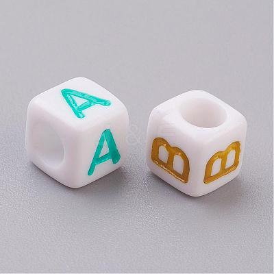 Opaque Horizontal Hole Acrylic Beads PL38C9308-1