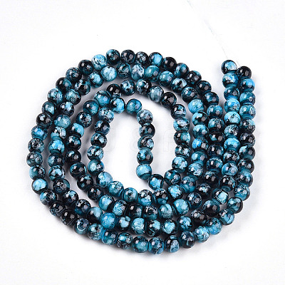 Baking Paint Glass Beads Strands DGLA-N003-6mm-A08-1