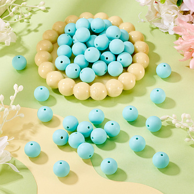 50Pcs Food Grade Eco-Friendly Silicone Beads SIL-TA0002-89J-1