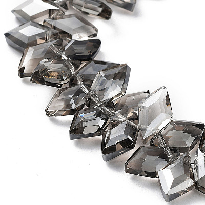Electroplate Rhombus Glass Beads Strands EGLA-A036-12A-PL03-1