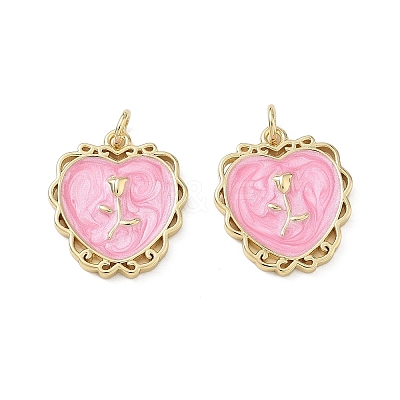 Brass & Enamel Pendants KK-CBAD360-02G-01-1