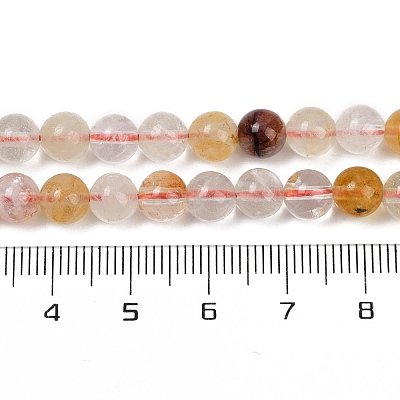 Natural Ferruginous Quartz Beads Strands G-U026-A08-6mm-1