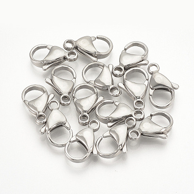 Tarnish Resistant 304 Stainless Steel Lobster Claw Clasps X-STAS-T029-9-1