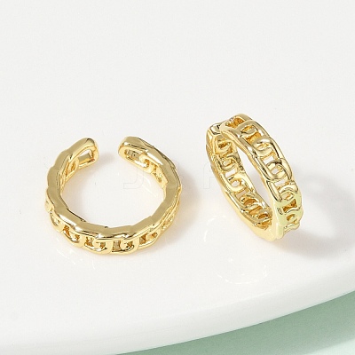 Brass Cuff Earrings EJEW-H154-04G-1