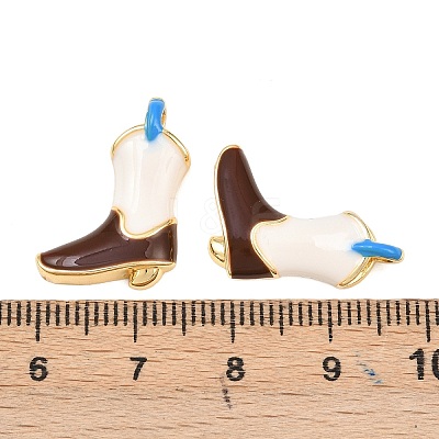 Brass Enamel Pendants KK-C248-05G-02-1