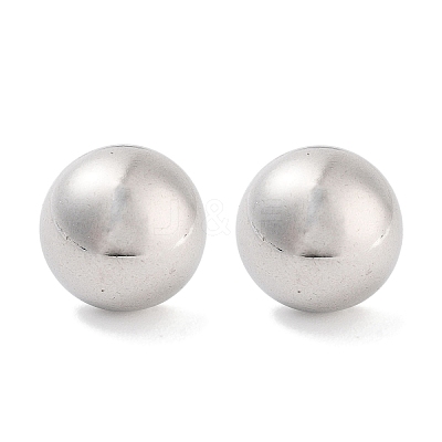 Non-Tarnish Half Round 316 Surgical Stainless Steel Stud Earrings for Women Men LS-EJEW-Z050-08B-AS-1