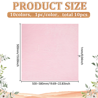 10 Colors Polyester Velvet Cloths Fabric FIND-WH0152-615-1