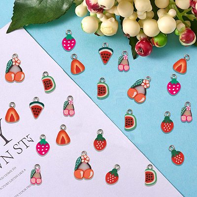 140Pcs 7 Styles Handmade Polymer Clay Pendants CLAY-LS0001-11-1