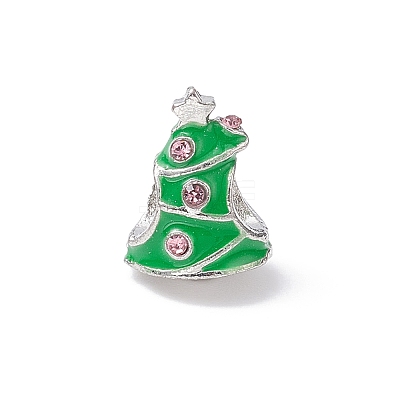 Alloy Rhinestone European Beads MPDL-Q213-02P-1