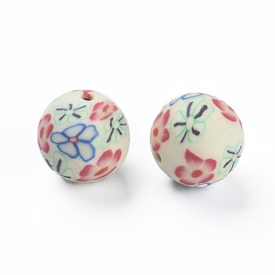 Handmade Polymer Clay & Porcelain Beads CLAY-XCP0001-01-1