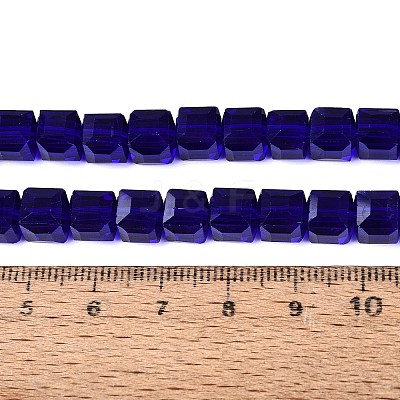 Transparent Glass Beads Strands GLAA-R041-8x8mm-A13-1