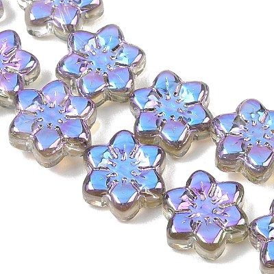 Electroplate Glass Beads Strands EGLA-P069-02A-AB10-1