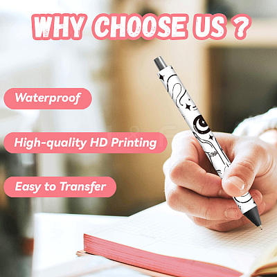 12Pcs Plastic Rub on Transfer Stickers DIY-WH0611-016-1