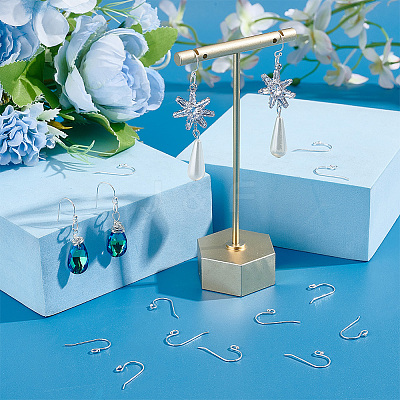 16Pc 925 Sterling Silver Earring Hooks STER-PH0001-37-1