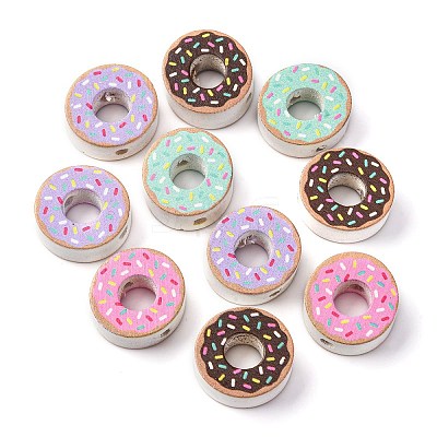 Printed Wood Beads WOOD-V003-02-1