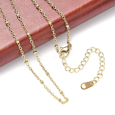 PVD Vacuum Plating 304 Stainless Steel Necklaces X-NJEW-E080-14G-1