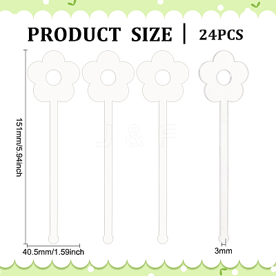24Pcs Transparent Acrylic Stirring Rods AJEW-FG0003-15C-1