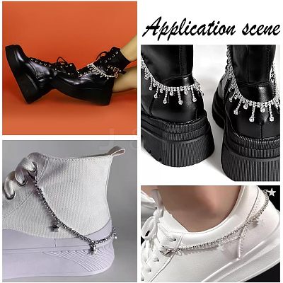 2pcs Crystal Glass Rhinestone Shoes Chain FIND-NB0002-33-1
