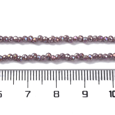 Transparent Electroplate Glass Beads Strands EGLA-H107-01A-B05-1