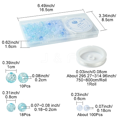 DIY Round Acrylic Beads Bracelets Making Kits DIY-FS0007-02A-1