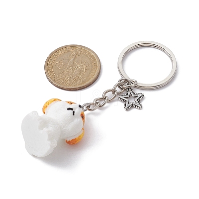 Resin Dog Pendant Keychain KEYC-JKC00564-02-1